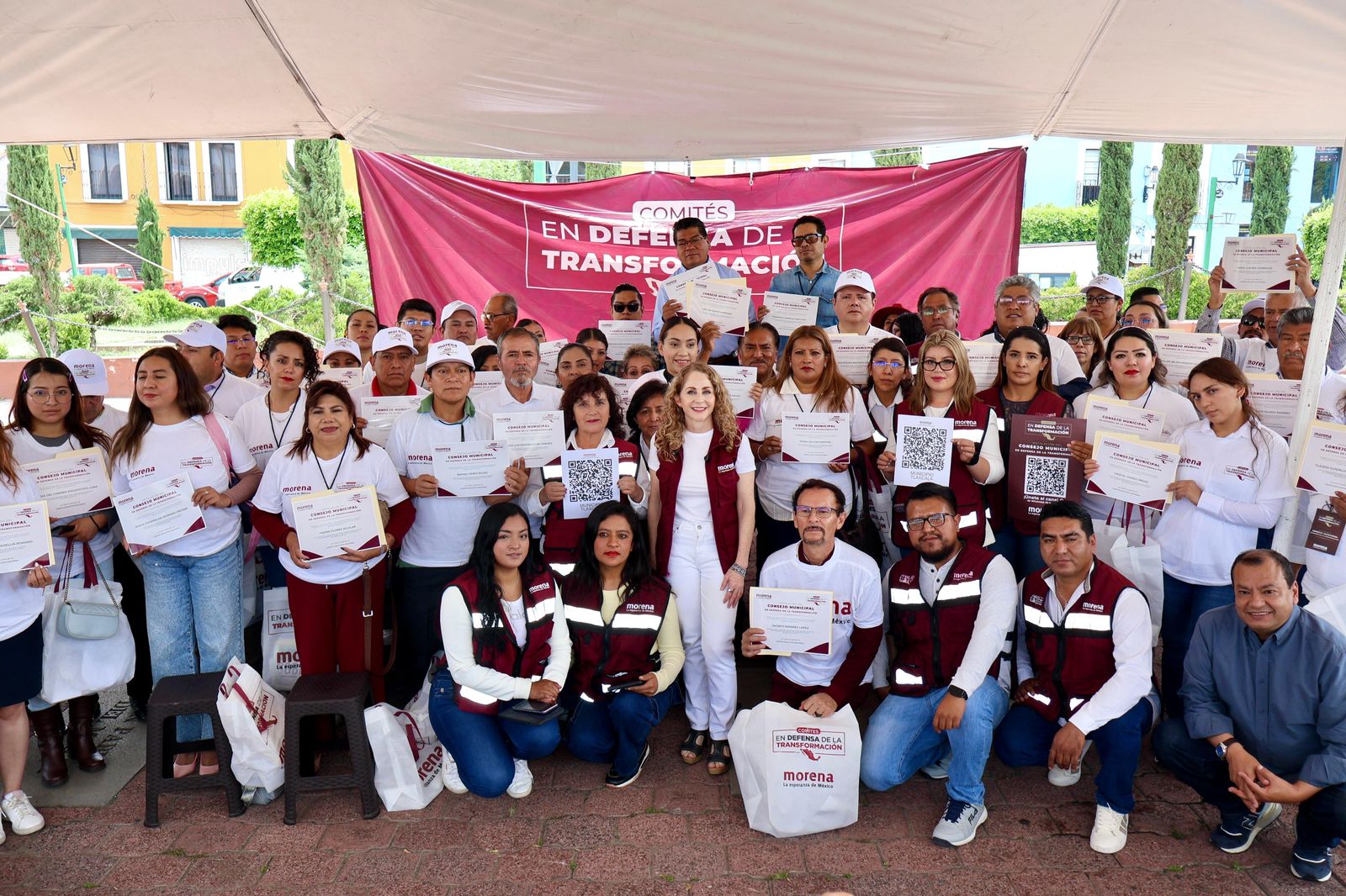 Marcela González concluye con éxito la conformación democrática de los 60 Consejos Municipales de Defensa de la Transformación en Tlaxcala